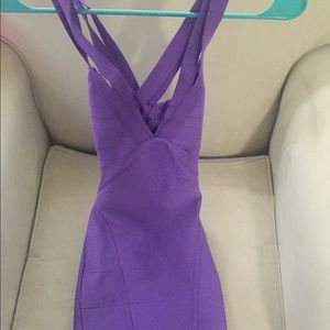 Wow Couture Purple Bandage Dress